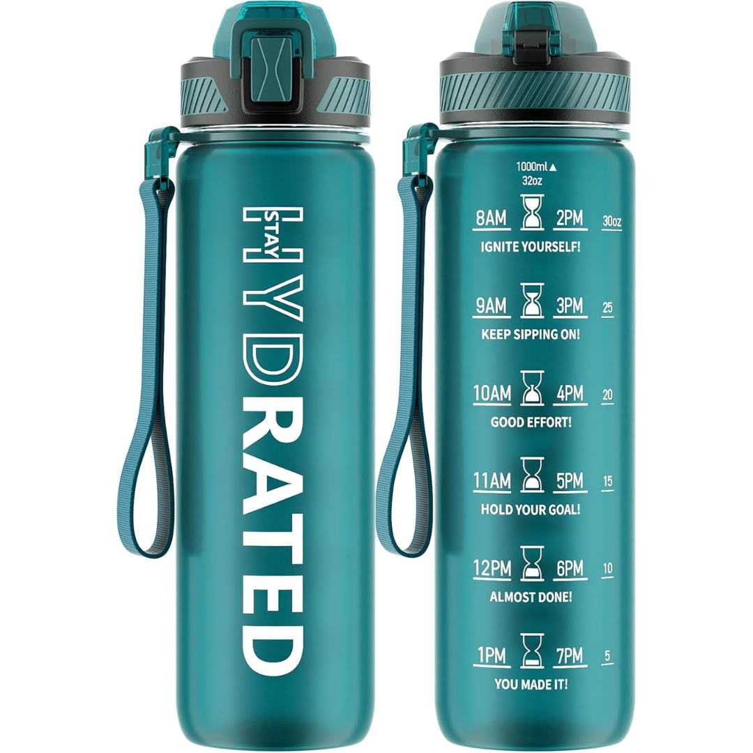 HydraFlow - Sports Water Bottle with Straw