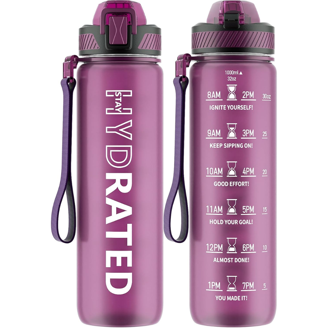 HydraFlow - Sports Water Bottle with Straw