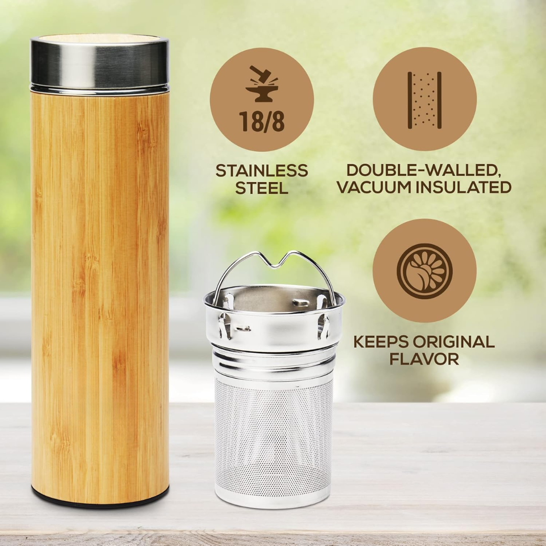 TeaFusion - Bamboo Tea Infuser Bottle 500ml