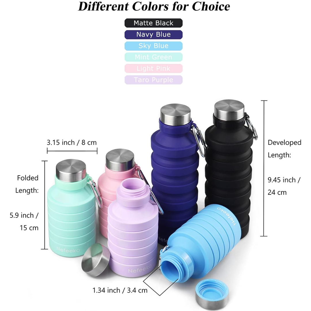 FlexiHydrate - Collapsible Silicone Water Bottle