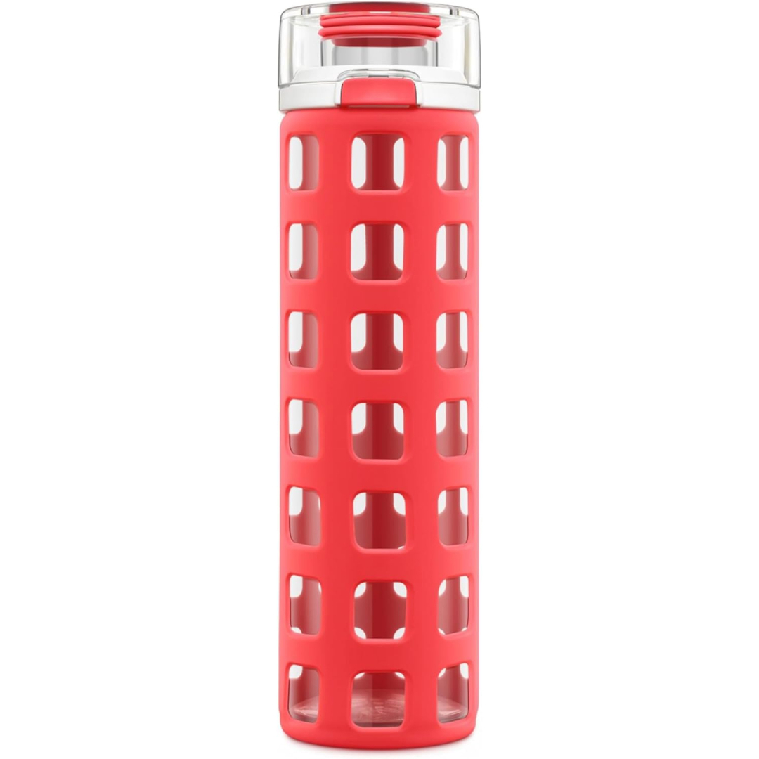 PureSip - Glass Water Bottle with Flip Lid