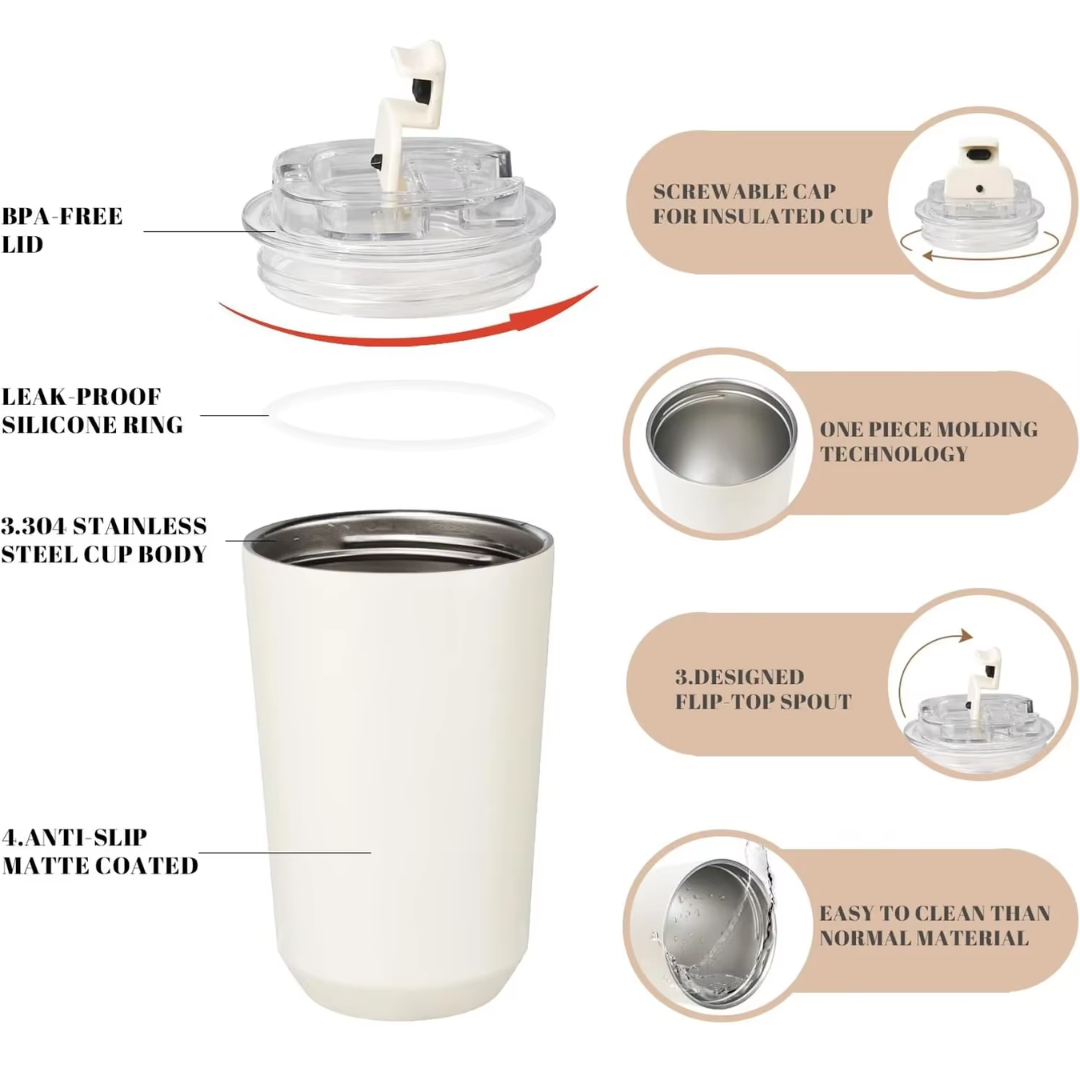 PureSip - Insulated Stainless Steel Travel Mug