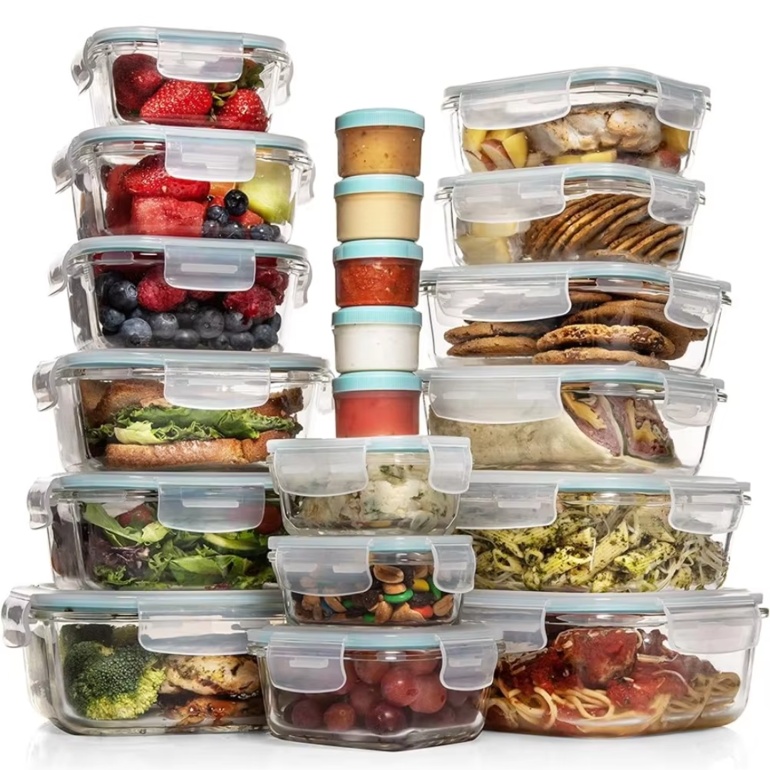 GlassSafe - 35-Piece Airtight Glass Storage Set