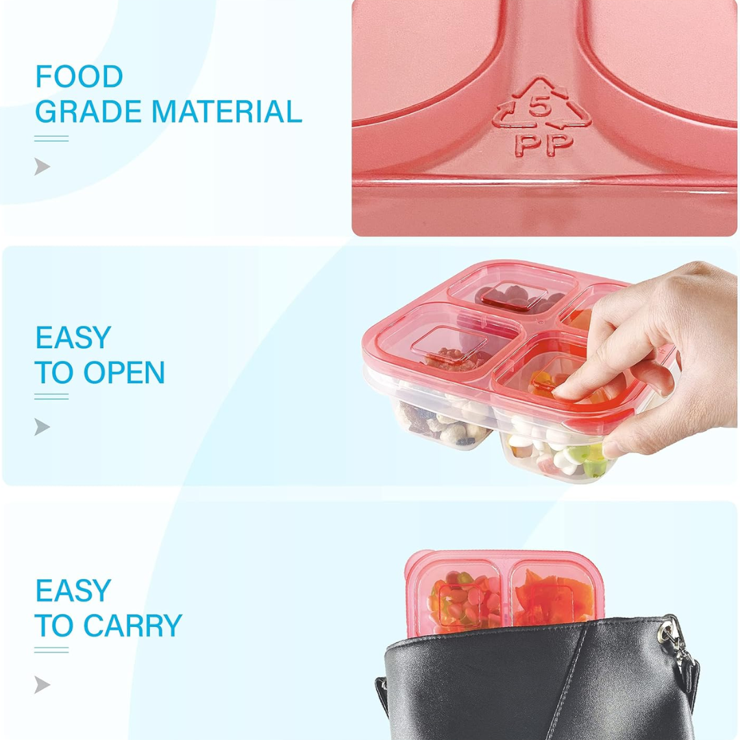 EcoMeal Reusable Bento Box Set - 6 Leakproof Meal Prep Containers