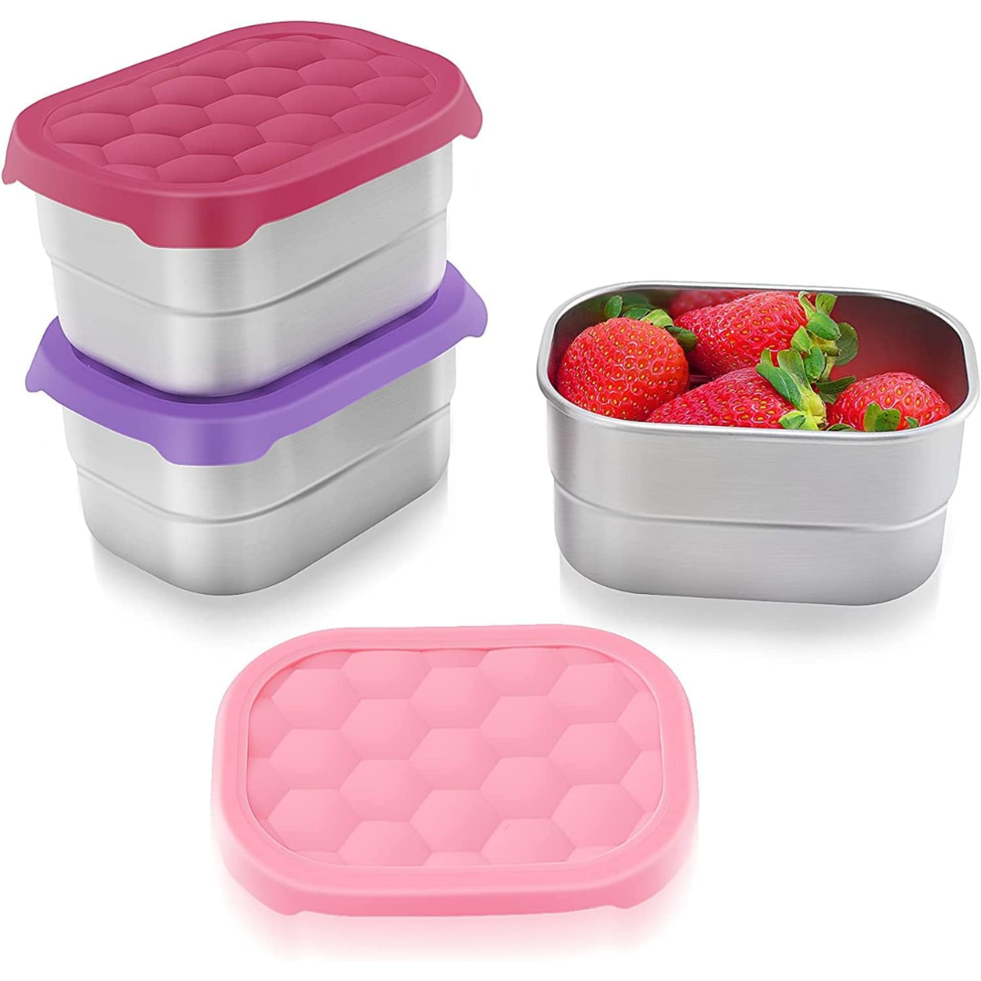 SnackGuard - Stainless Steel Snack Containers with Silicone Lids