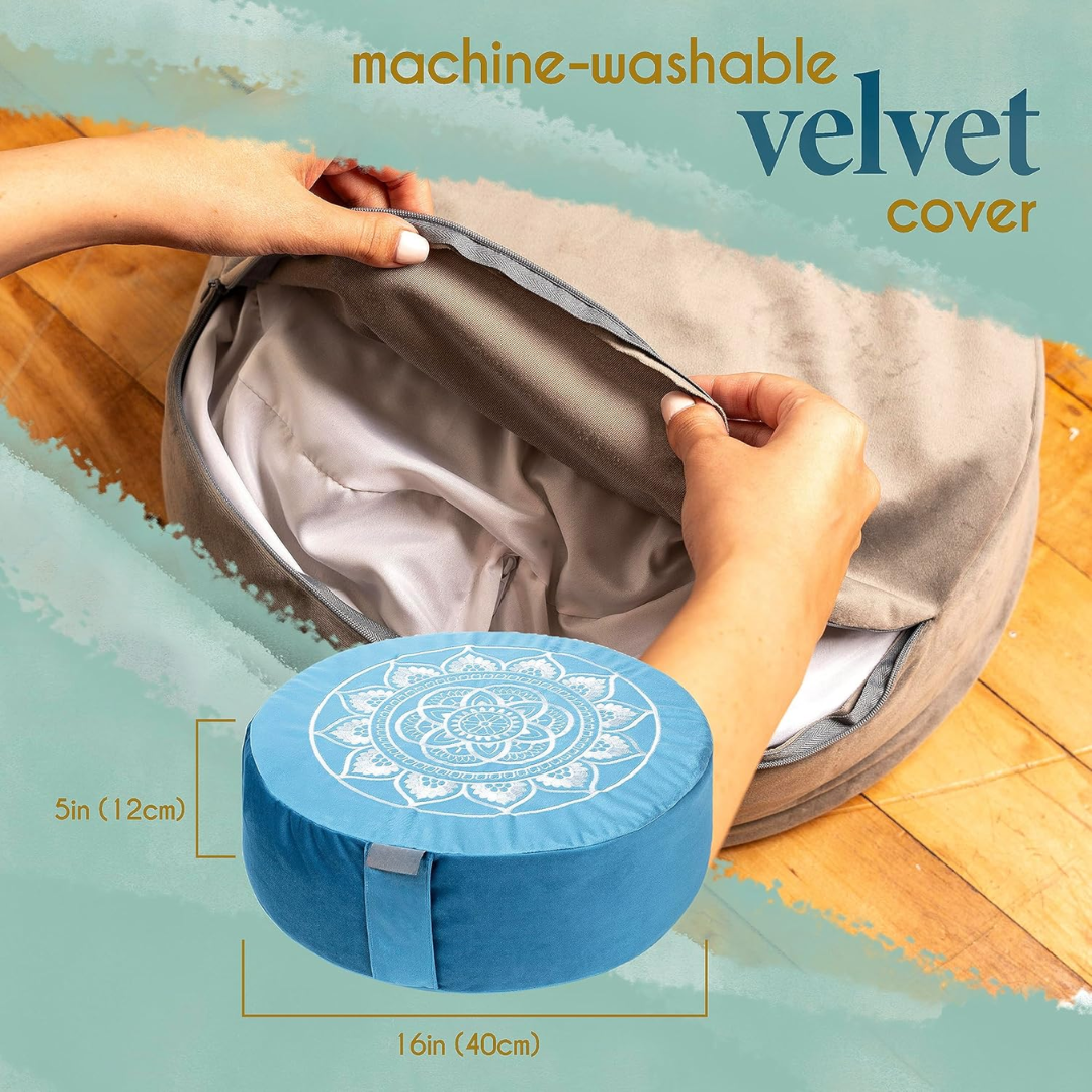VelvetZen - Premium Velvet Meditation Cushion