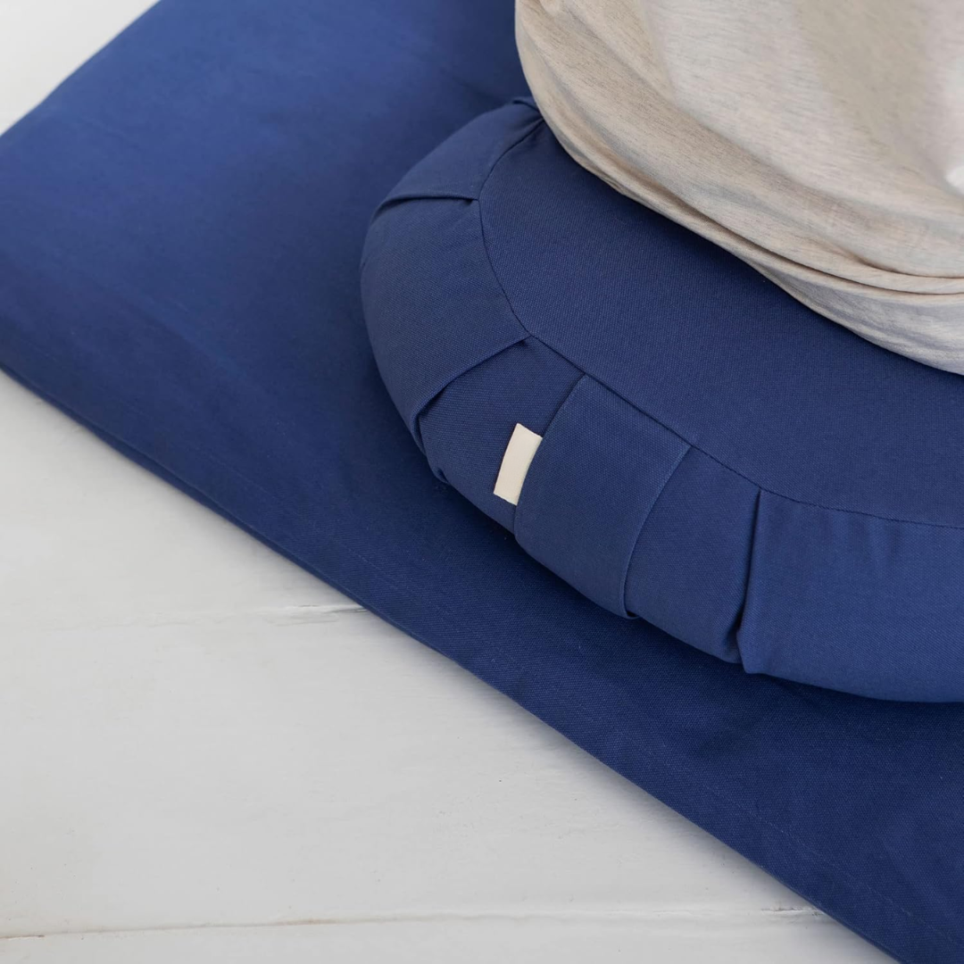 EcoCalm - Curved Organic Cotton Meditation Cushion