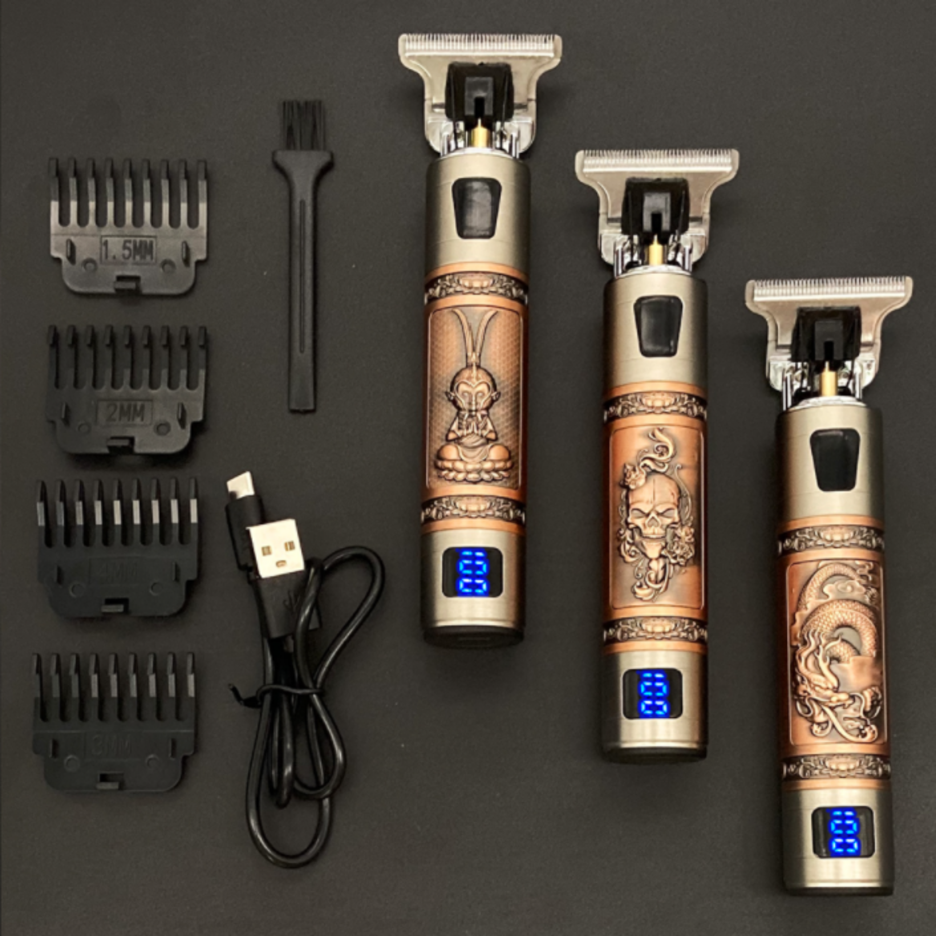 SkullTrim - Rechargeable Beard Trimmer with Guards