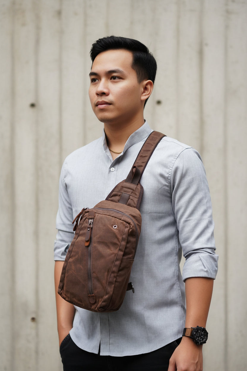 Urban Explorer | Women's Waxed Canvas Backpack with Waterproof Design | Stylish & Organized for Active Lifestyles 1