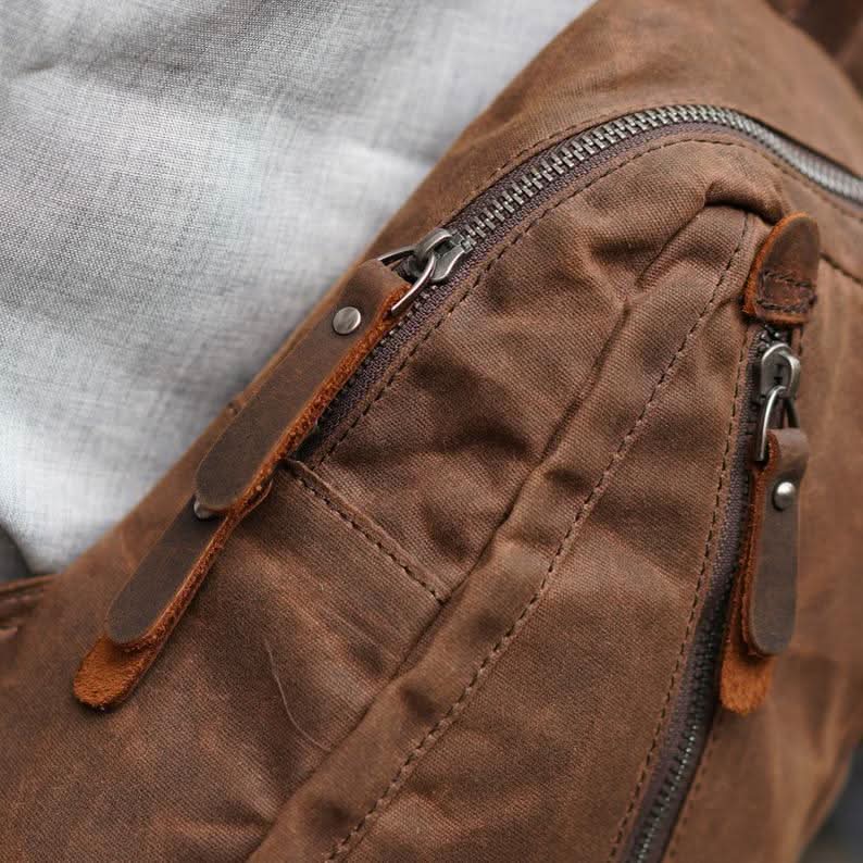 Urban Explorer | Women's Waxed Canvas Backpack with Waterproof Design | Stylish & Organized for Active Lifestyles 7