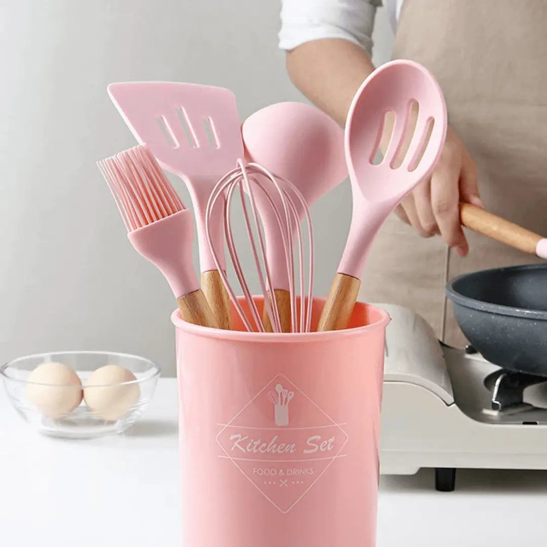 FlexiChef - 12-Piece Silicone Kitchen Utensil Set