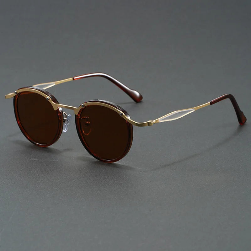 Vintage-Inspired Round Sunglasses - Stylish UV400 Protection for Everyday Wear 0