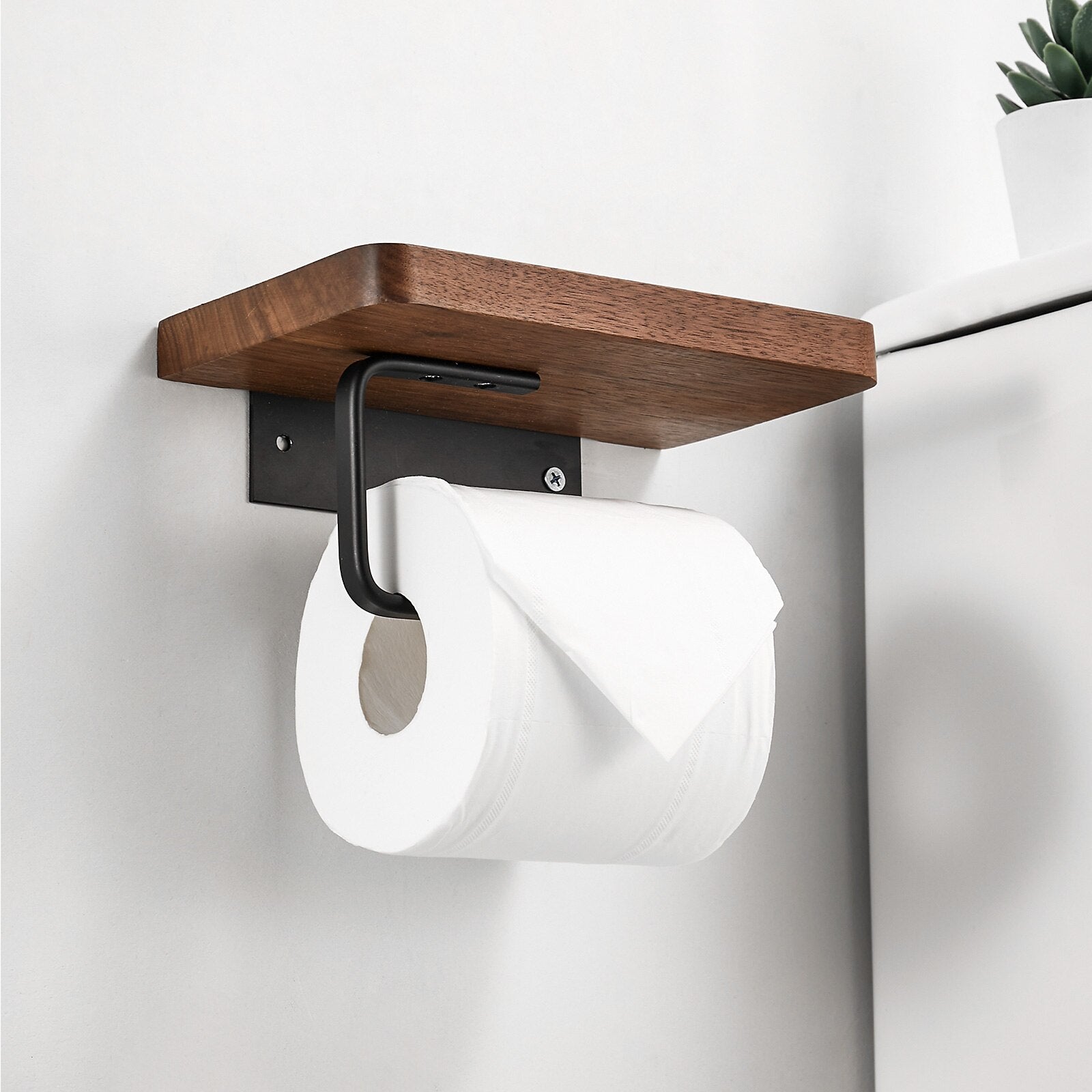 WoodEase - Wooden Toilet Roll Holder