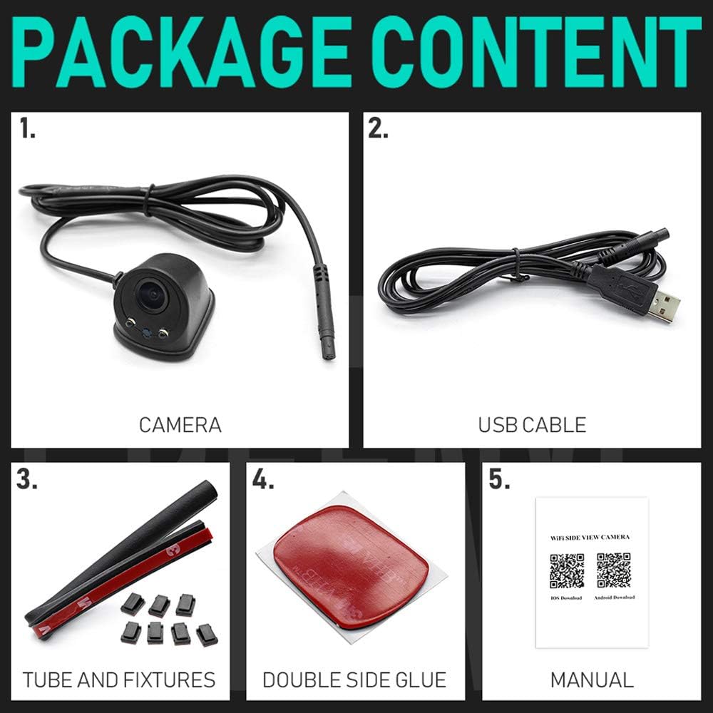 Wireless Dash Cam | Car Camera with 720P HD Resolution & Wide-Angle Lens | Compact Design for Safe Driving 2