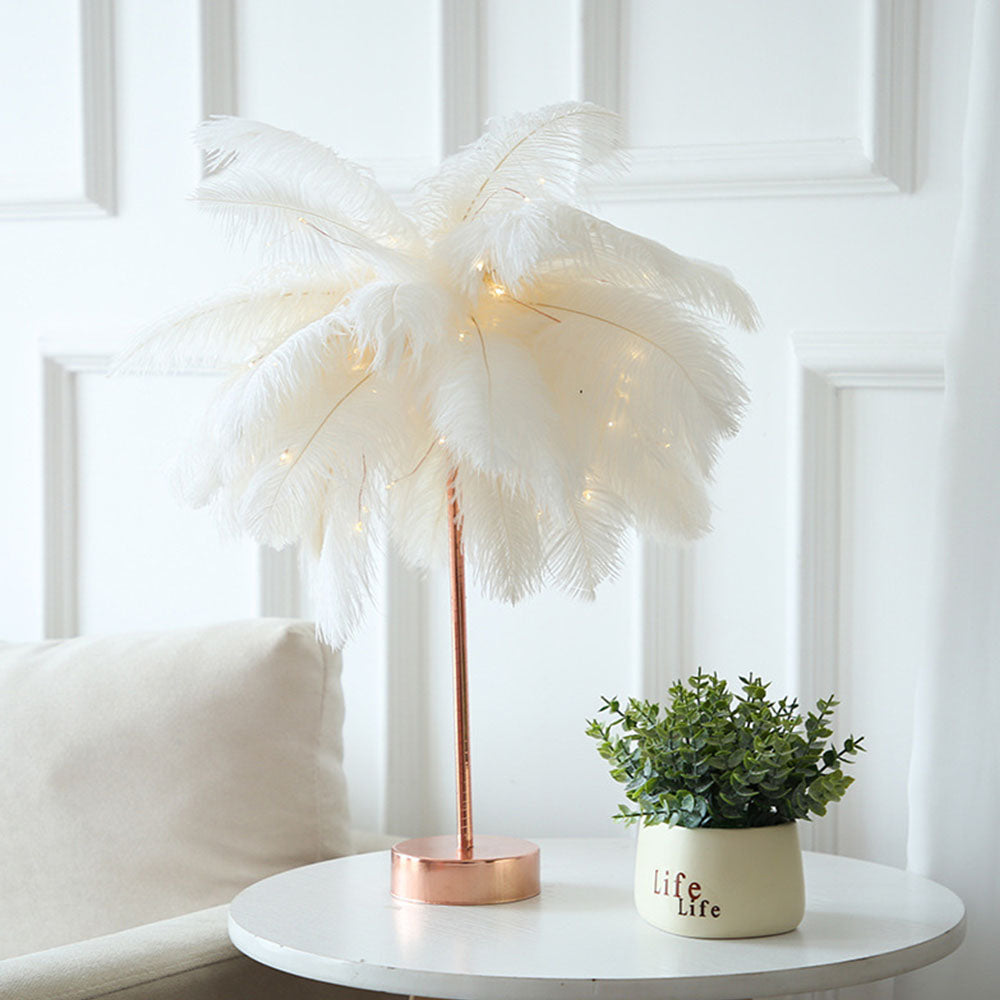 OstrichGlow Nightlight - Decorative Feather Mood Lamp
