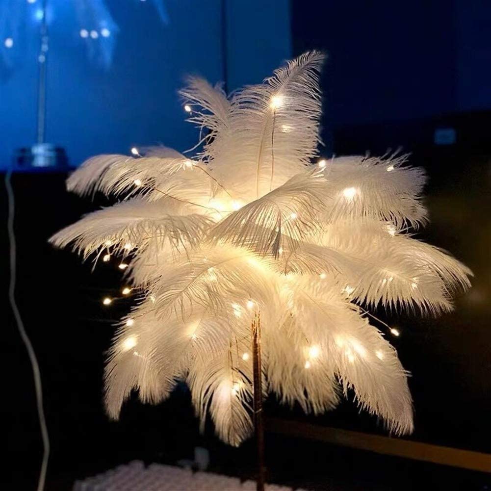 OstrichGlow Nightlight - Decorative Feather Mood Lamp