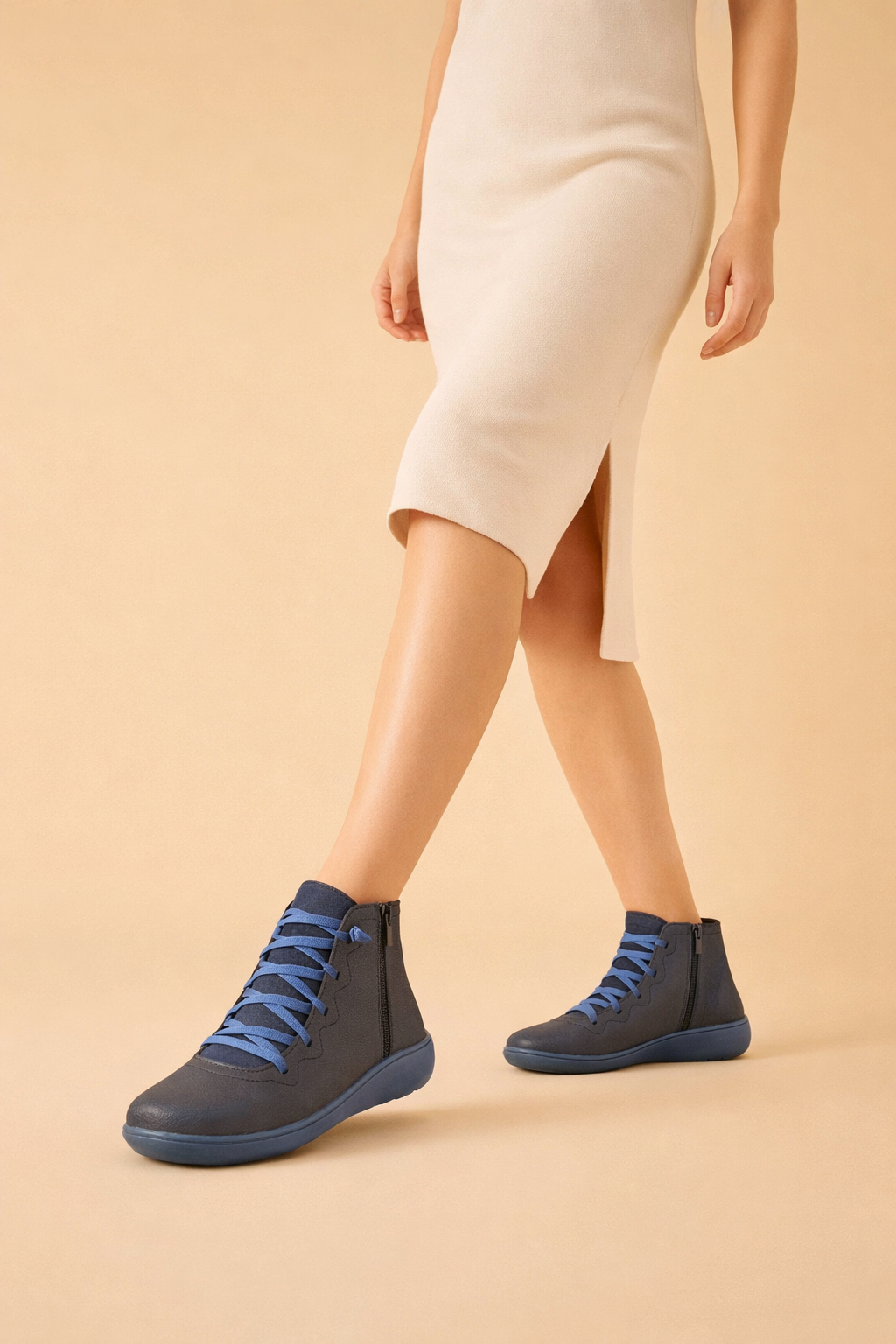 Women's Black Ankle Boots - Trendy Orthopedic Comfort Footwear for Everyday Style 3