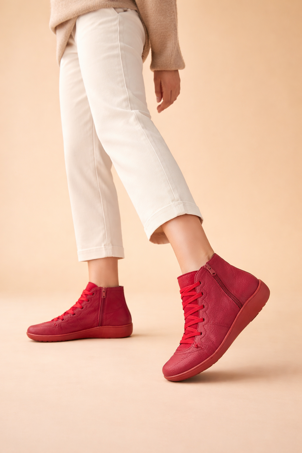 Women's Black Ankle Boots - Trendy Orthopedic Comfort Footwear for Everyday Style 4