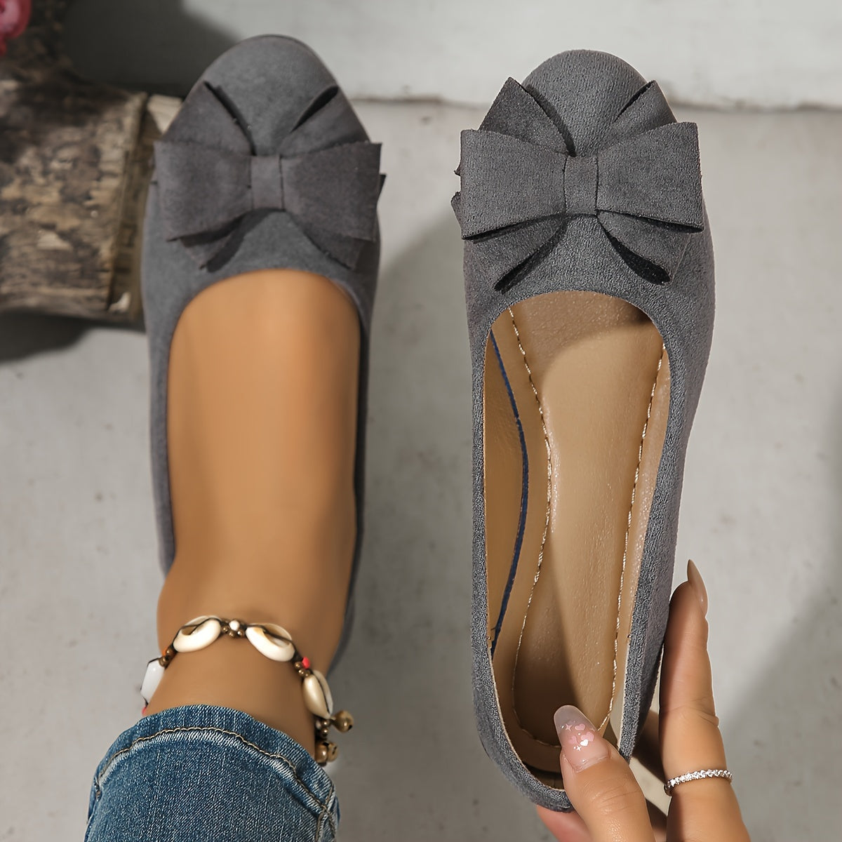 Women's Black Ballet Flats - Elegant Orthopedic Supportive Footwear for Daily Comfort 10