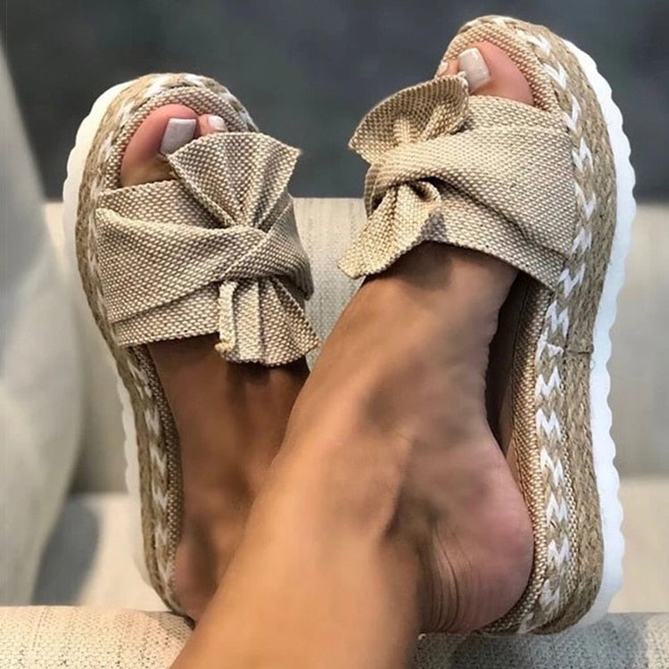 Women's Elegant Summer Sandals - Chic Bow Detail Footwear for Comfortable Style 6