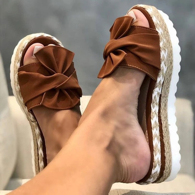 Women's Elegant Summer Sandals - Chic Bow Detail Footwear for Comfortable Style 7