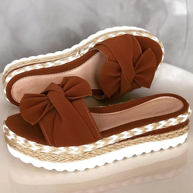 Women's Elegant Summer Sandals - Chic Bow Detail Footwear for Comfortable Style 8