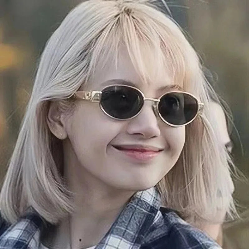 Women's Lightweight Oval Sunglasses - Elegant Slim Frame for Timeless Summer Style 5