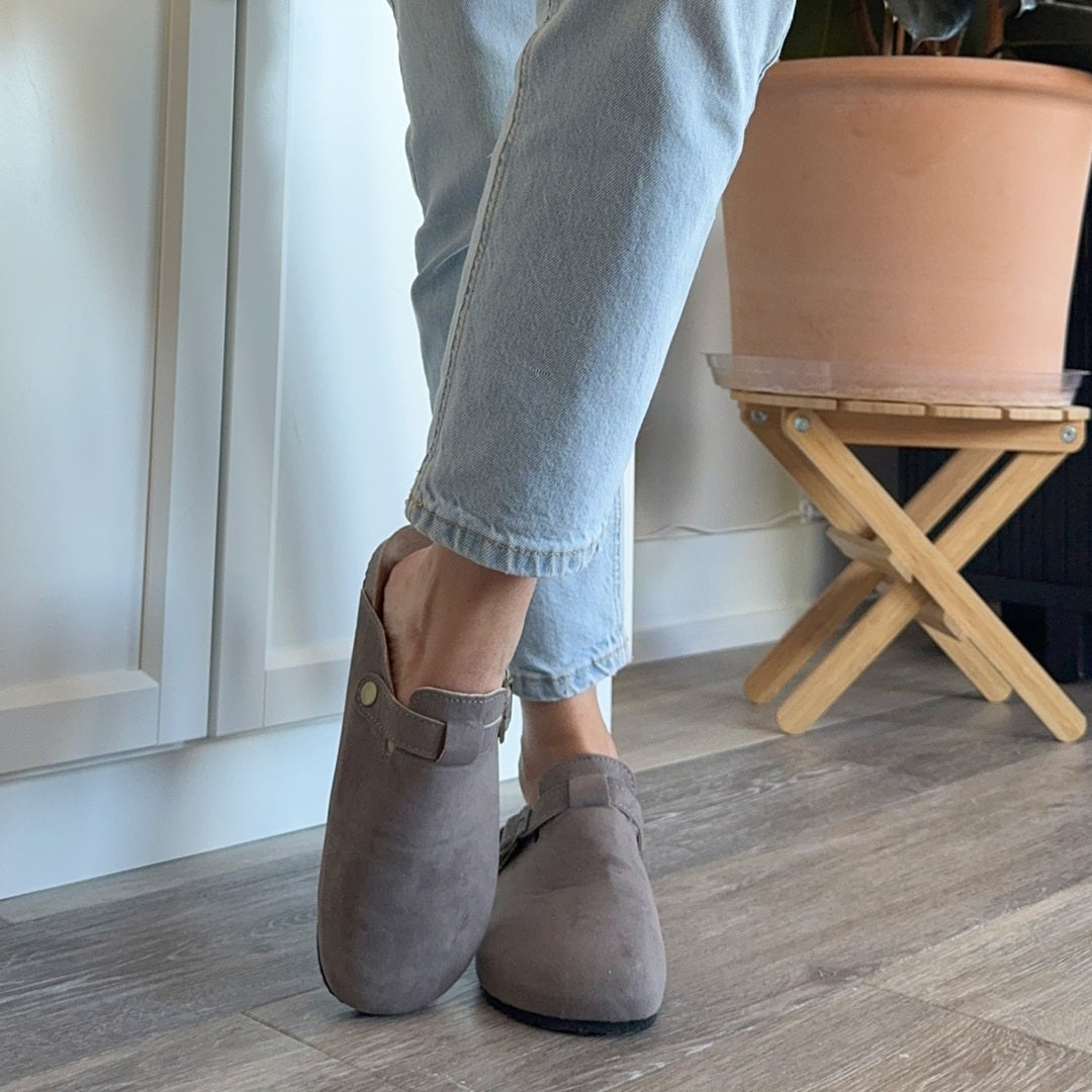 Women's Nordic Suede Clogs - Comfortable Slip-On Footwear for All-Day Wear 2