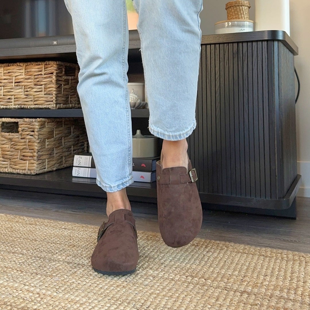 Women's Nordic Suede Clogs - Comfortable Slip-On Footwear for All-Day Wear 3
