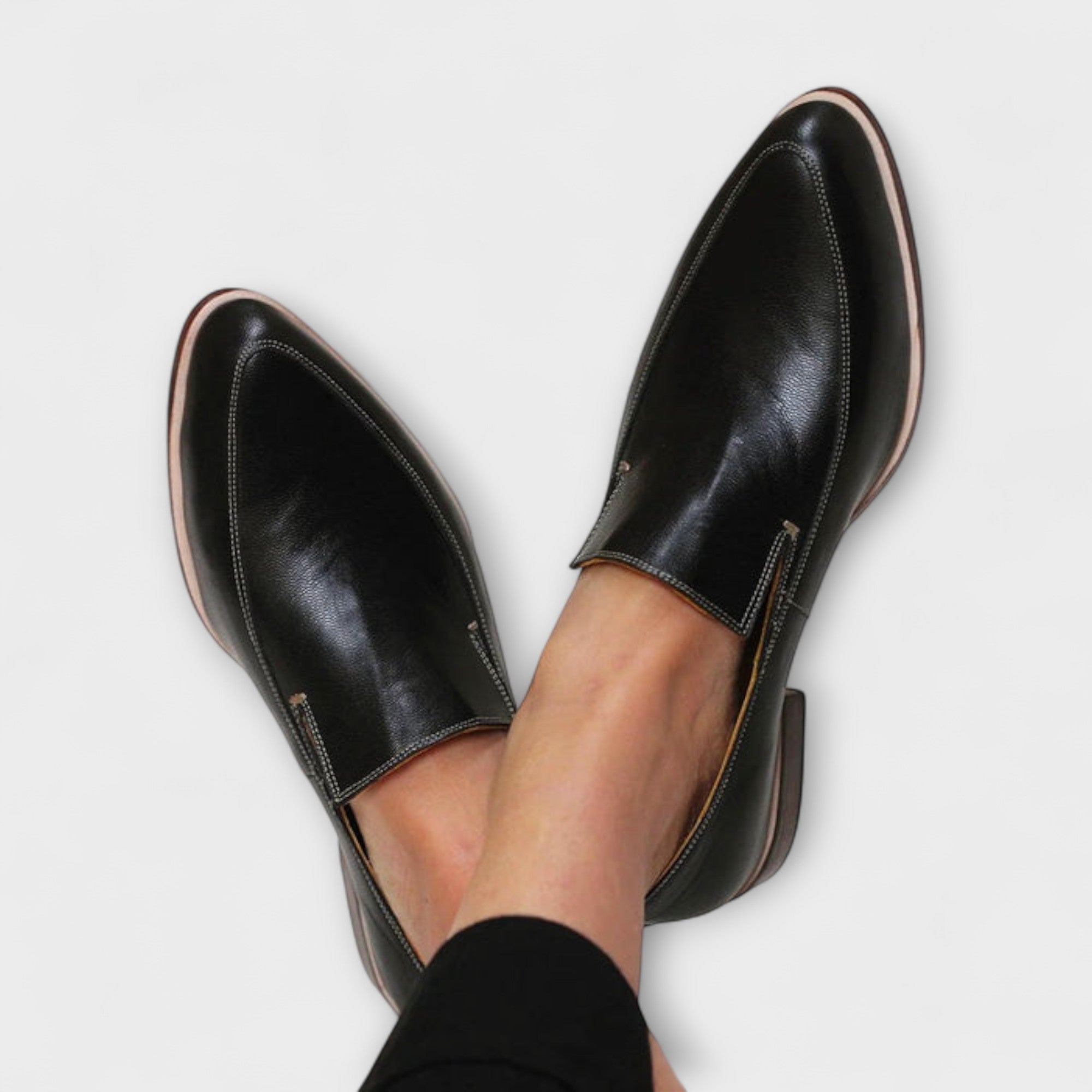 Women's Orthopedic Black Loafers - Stylish Comfort Shoes for Everyday Elegance 0