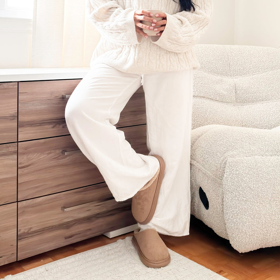 Women's Plush House Slippers - Cozy Suede-Like Footwear for All-Day Comfort 1