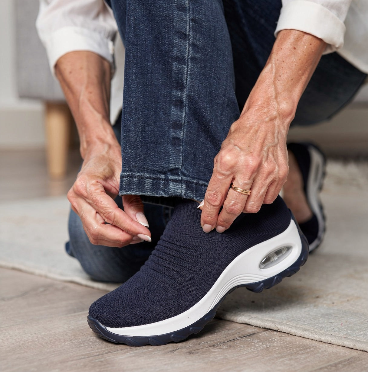 Women's Slip-On Sneakers - Comfortable Orthopedic Walking Shoes with Arch Support 1