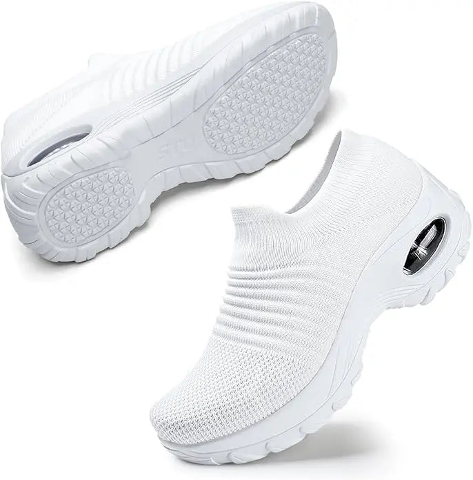 Women's Slip-On Sneakers - Comfortable Orthopedic Walking Shoes with Arch Support 4