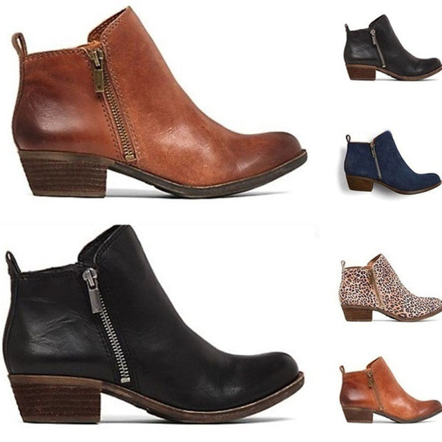 Women's Vintage-Inspired Ankle Boots - Stylish and Comfortable Footwear for Everyday Wear 4