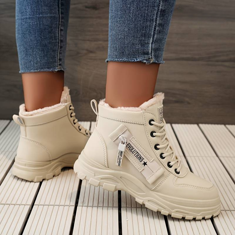 Women's Waterproof Snow Boots - Fleece Lined Winter Boots for Cold Weather Comfort 0