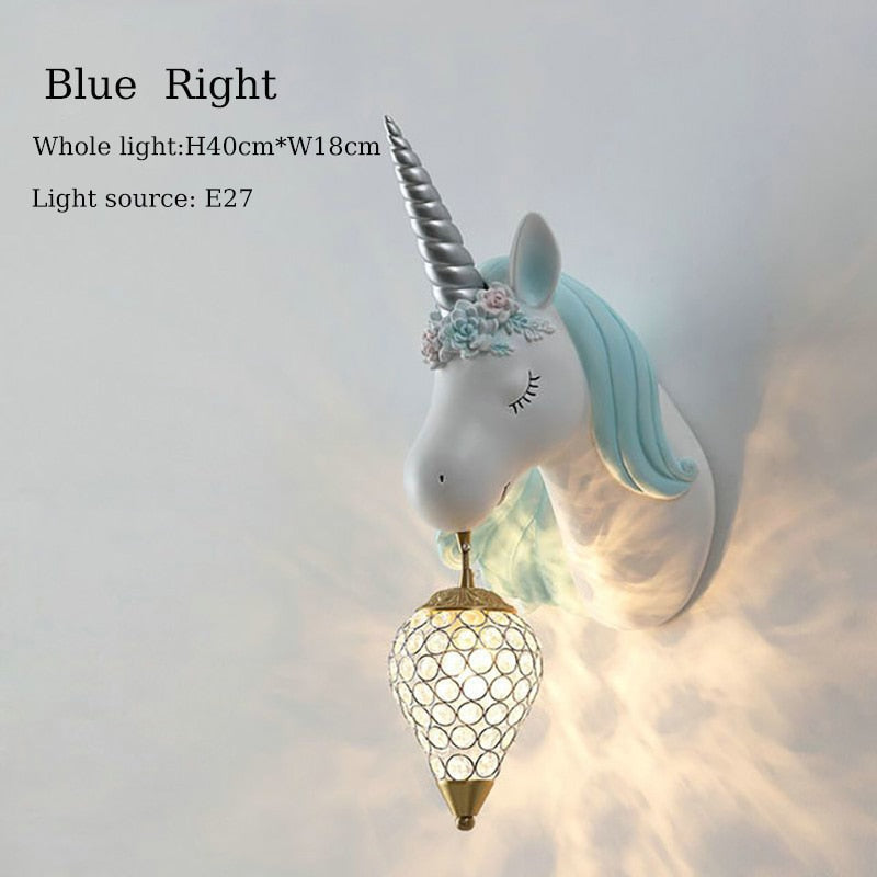 Unicorn Kids Wall Lamp - Magical Warm Night Light