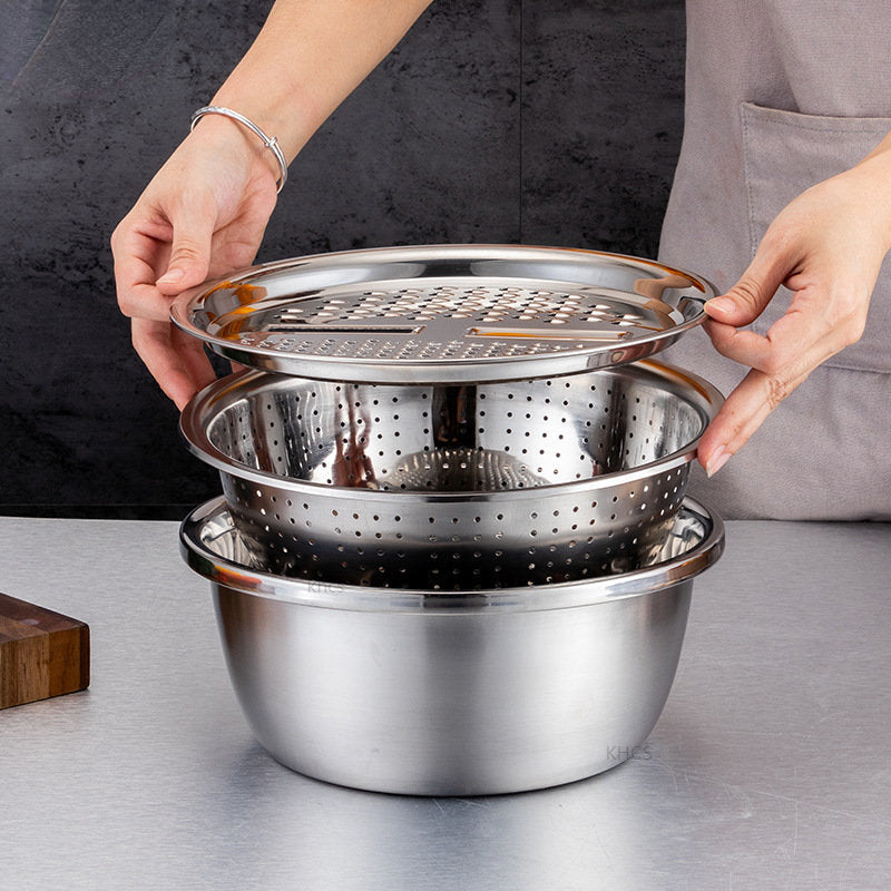 Master Chop - 3-in-1 Stainless Steel Grater Tray