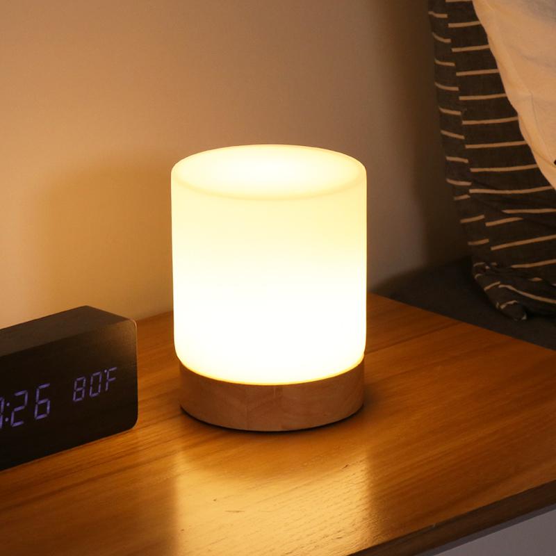 LumiGlow Glass Touch-LED Table Lamp