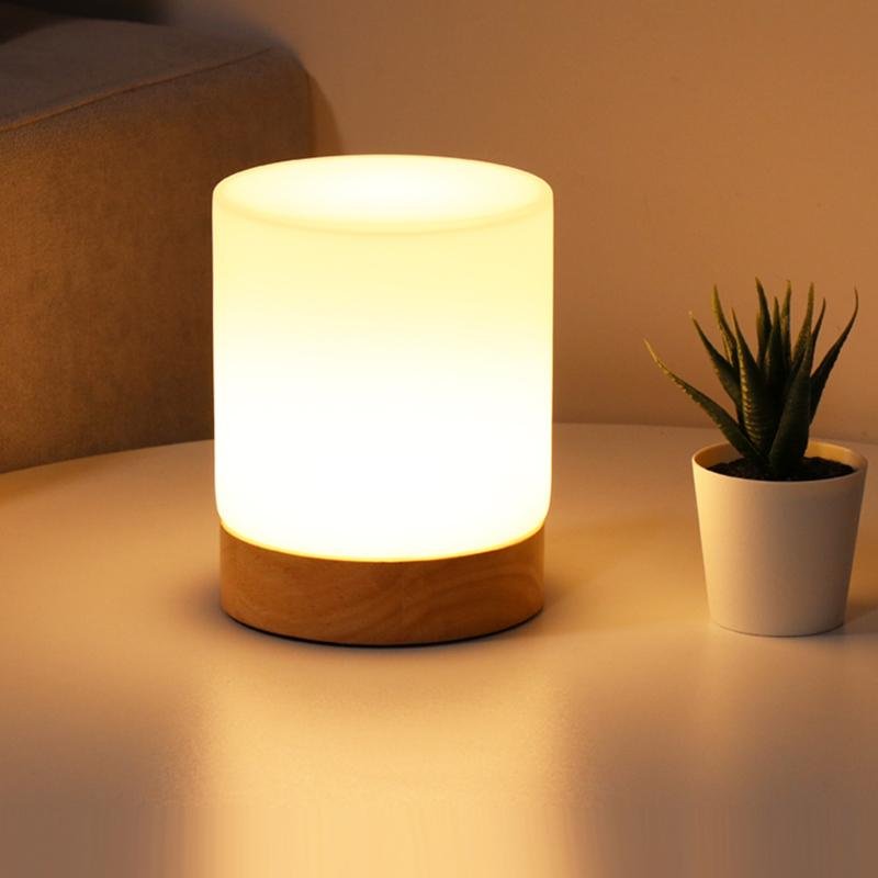 LumiGlow Glass Touch-LED Table Lamp