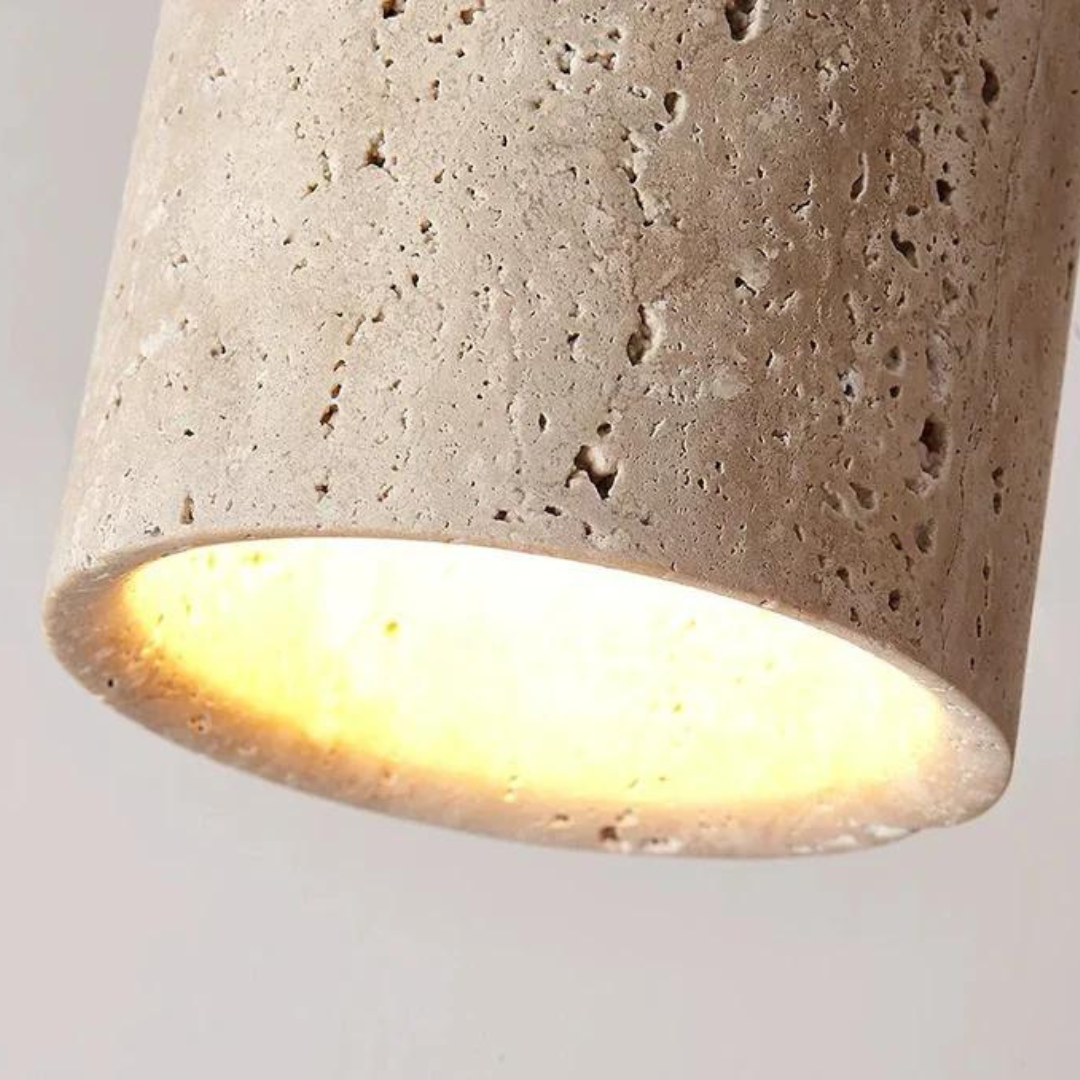 ZenLight | LED Ceiling Light Fixture with Natural Travertine Design | Minimalist Flush Mount for Serene Ambience 8