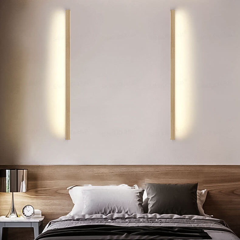 ZenithWood | Chic Minimalist Solid Wood LED Wall Sconce Light 10