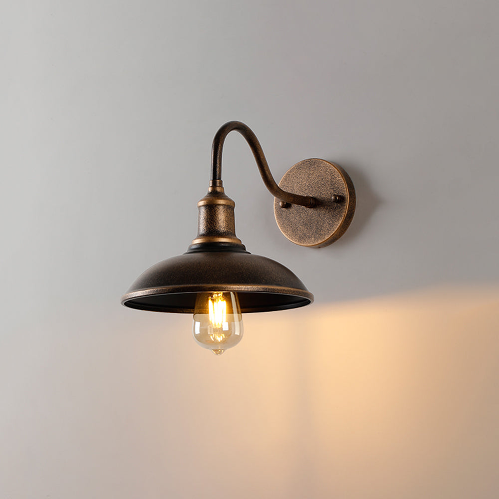 Alessio - Vintage Antique Brass Outdoor Wall Lamp (IP65)