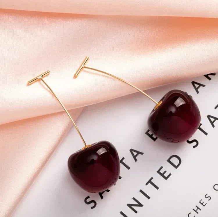 Fleur - Red Cherry Earrings for Women