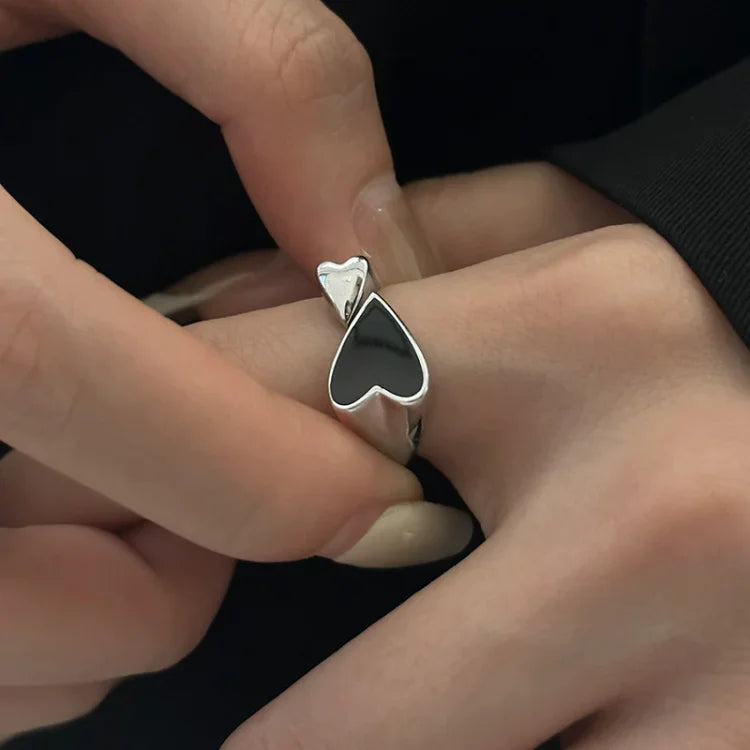 Evelyn - Adjustable Symmetrical Heart Ring for Women