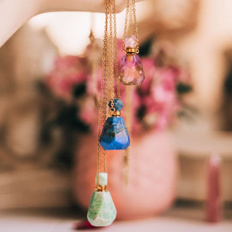 Iris - Crystal Perfume Bottle Necklace for Women