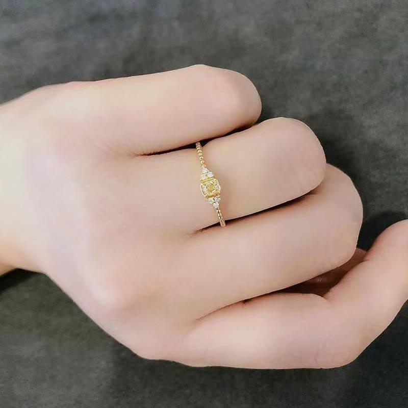 Alina - Natural Citrine Gemstone Ring for Women