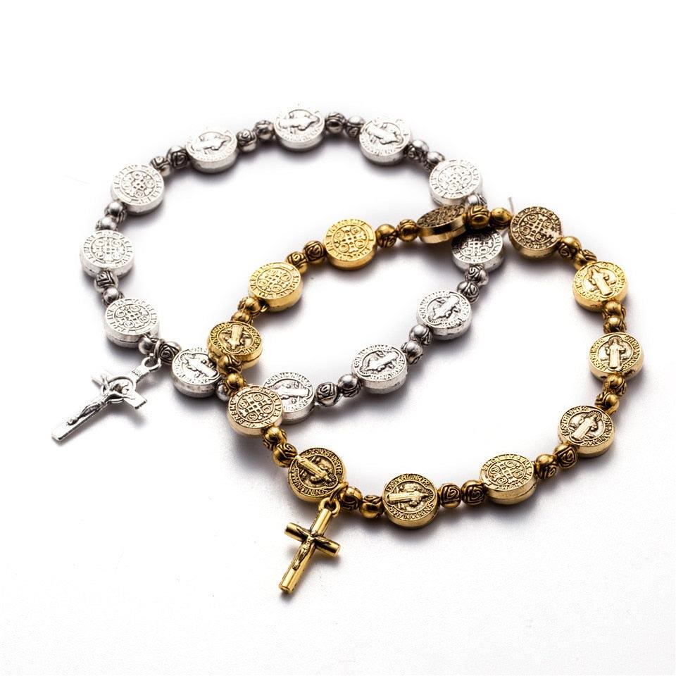 Gold & Silver - Christian Cross Bracelet