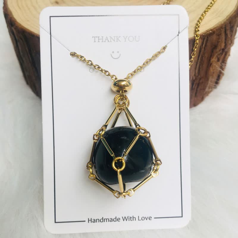 Iris - Natural Crystal Pendant Necklace for Women