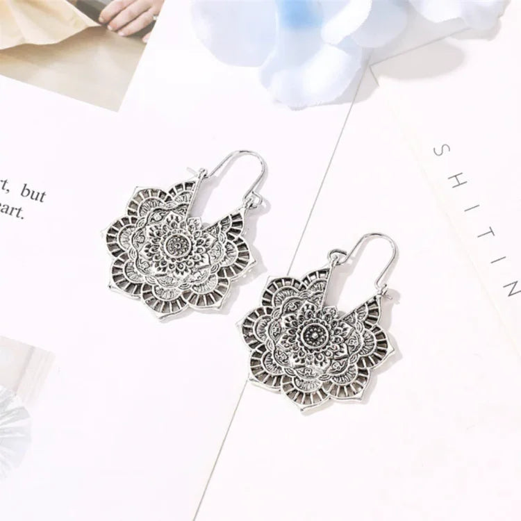 Isolde - Lotus Mandala Earrings for Women