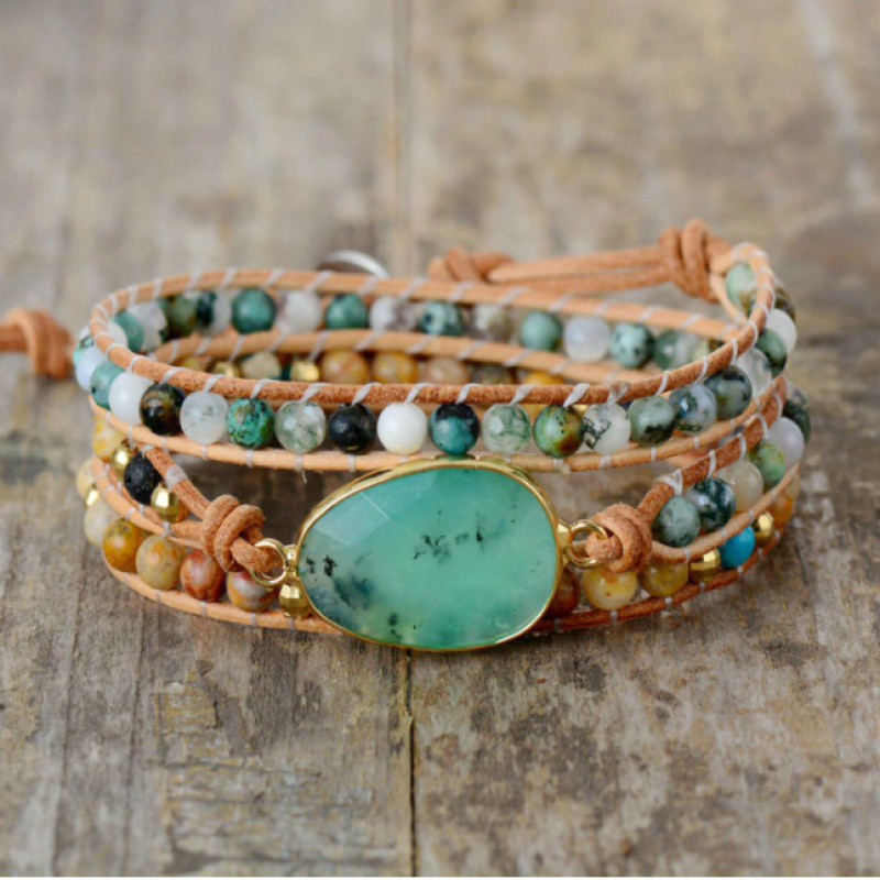Winnie - Bohemian Gemstone Wrap Bracelet for Women